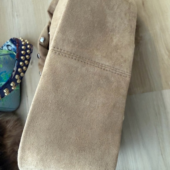 Studded Tan Shoulder Bag - Picture 7 of 11
